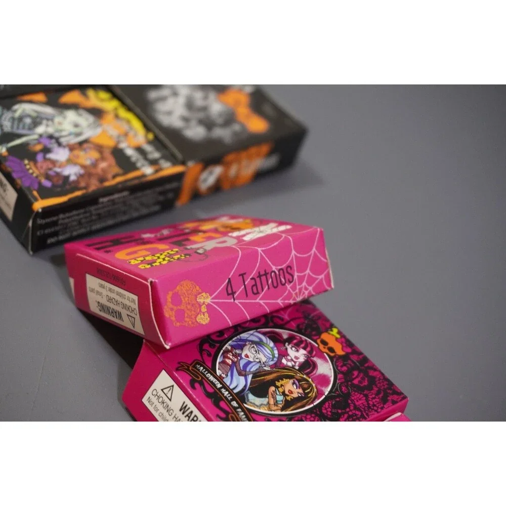 Lot of 8 Monster High Temporary Tattoos Mini Boxes Halloween Party Favors G1